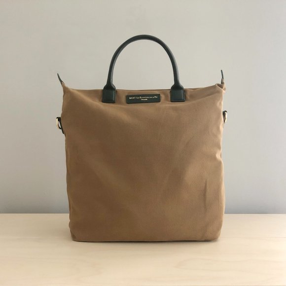 WANT Les Essentiels Other - WANT Les Essentiels Canvas Leather-Trimmed Tote Bag